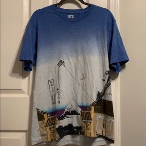 Uniqlo Hokusai Blue tee